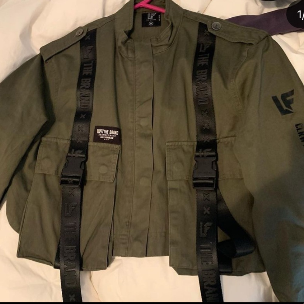 LF THE BRAND ARMY GREEN CROPPED JACKET WITH TAG